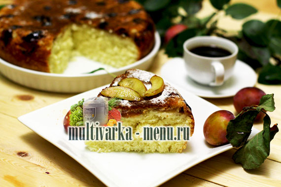 сливовый пирог в мультиварке пирог в мультиварке рецепты