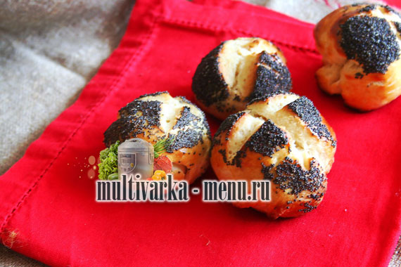 рецепт булочек в мультиварке булочки с маком рецепт
