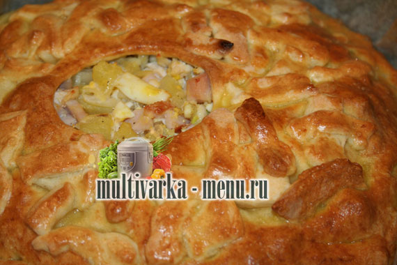 пирог с мясом в мультиварке выпечка в мультиварке