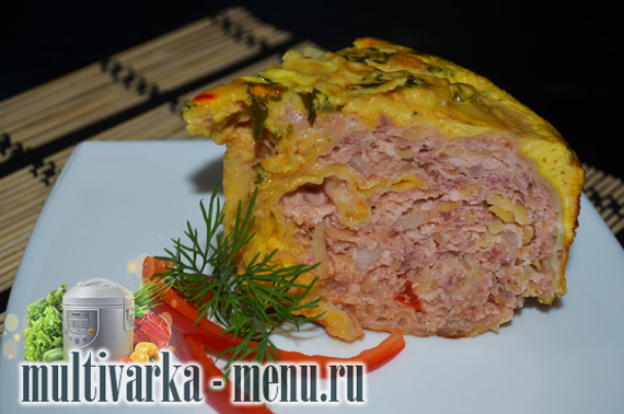 вкусный пирог с мясом в мультиварке мясной пирог в мультиварке