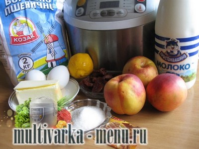 пирог в мультиварке с нектарином рецепт пирога в мультиварке с нектарином