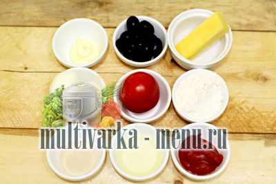 пицца с моцареллой и помидорами пицца в мультиварке с фото