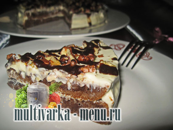 шоколадный торт в мультиварке торт в мультиварке с фото