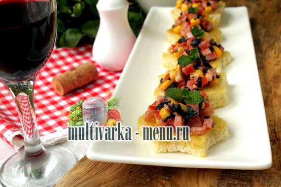 брускетта с помидорами бутерброды в мультиварке